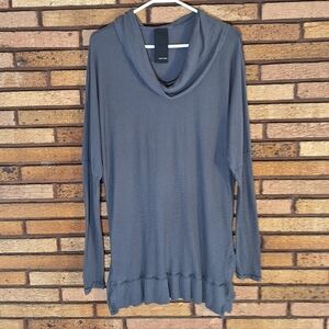 Heather Gray Cowl Neck Long Sleeve Tunic